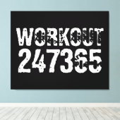 Toile Texte usé et rayé Workout 247365 blanc (Insitu (Plancher de Bois))