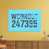 Toile Texte usé et rayé Workout 247365 bleu (Insitu(Salon))