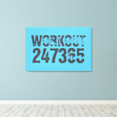 Toile Texte usé et rayé Workout 247365 bleu (Insitu (Plancher de Bois))