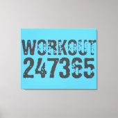 Toile Texte usé et rayé Workout 247365 bleu (Recto)