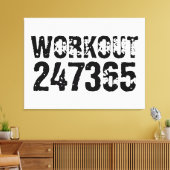 Toile Texte usé et rayé Workout 247365 noir (Insitu(Salon))