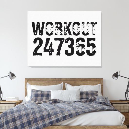 Toile Texte usé et rayé Workout 247365 noir (Insitu(Chambre))