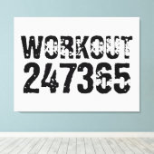 Toile Texte usé et rayé Workout 247365 noir (Insitu (Plancher de Bois))