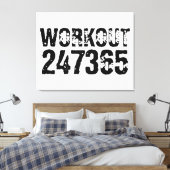 Toile Texte usé et rayé Workout 247365 noir (Insitu(Chambre))