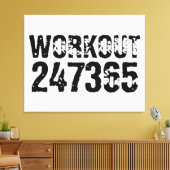 Toile Texte usé et rayé Workout 247365 noir (Insitu(Salon))