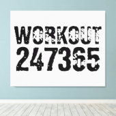 Toile Texte usé et rayé Workout 247365 noir (Insitu (Plancher de Bois))