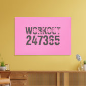 Toile Texte usé et rayé Workout 247365 rose (Insitu(Salon))