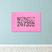 Toile Texte usé et rayé Workout 247365 rose (Insitu (Plancher de Bois))