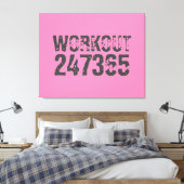 Toile Texte usé et rayé Workout 247365 rose (Insitu(Chambre))