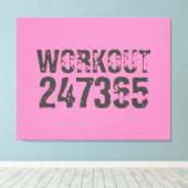 Toile Texte usé et rayé Workout 247365 rose (Insitu (Plancher de Bois))