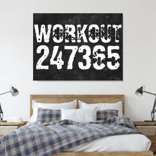 Toile Texte usé et rayé Workout 247365 vintage