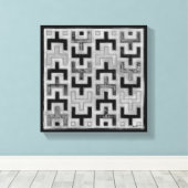 Toile Textile de boue africain avec Motifs géométriques (Insitu (Plancher de Bois))