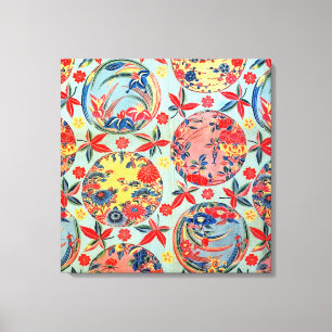 Toile Textile japonais Kimono vintage (Bingata)