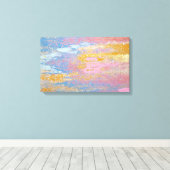 Toile texture abstraite de peinture pastel avec des écla (Insitu (Plancher de Bois))