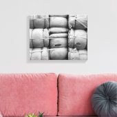 Toile Texture Abstraite Sacs noir et blanc (Insitu(Salon))