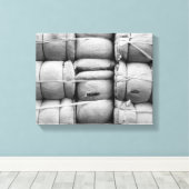 Toile Texture Abstraite Sacs noir et blanc (Insitu (Plancher de Bois))