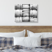 Toile Texture Abstraite Sacs noir et blanc (Insitu(Chambre))