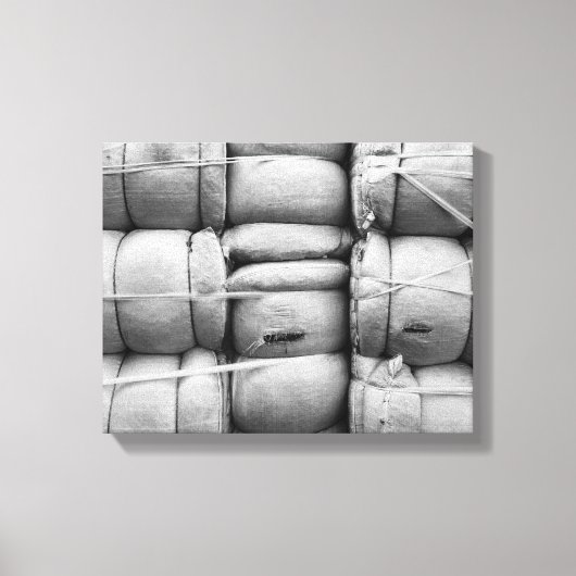 Toile Texture Abstraite Sacs noir et blanc (Recto)
