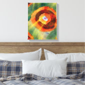 Toile texture artistique Eau abstraite verte, orange, ce (Insitu(Chambre))