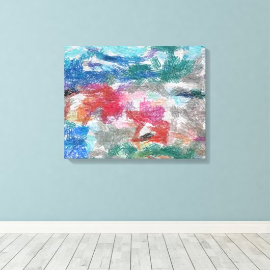 Toile Texture de crayons (Insitu (Plancher de Bois))