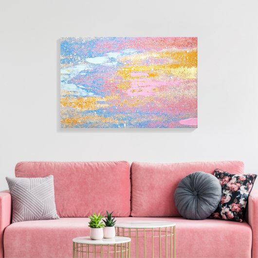 Toile texture de peinture pastel abstraite avec des pail (Insitu(Salon))