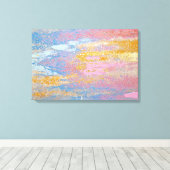 Toile texture de peinture pastel abstraite avec des pail (Insitu (Plancher de Bois))
