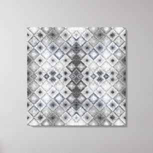 Toile Texture de treillis abstrait géométrique argent et