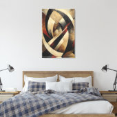 Toile Texture géométrique abstraite en bois (Insitu(Chambre))