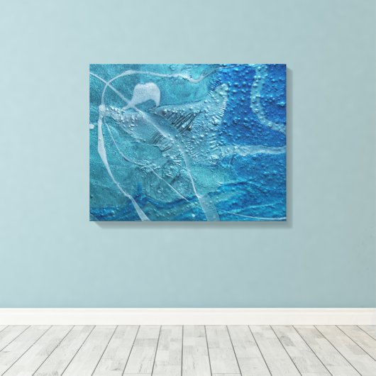 Toile texture turquoise abstraite (Insitu (Plancher de Bois))