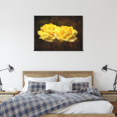 Toile texturée en toile d'étirement rose jaune (Insitu(Chambre))