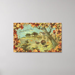 Toile Thanksgiving DayFallen Feuilles et clés