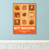 Toile Thanksgiving Stamp collage art mur (Insitu (Plancher de Bois))