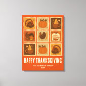 Toile Thanksgiving Stamp collage art mur (Recto)