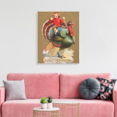 Toile Thanksgiving Turquie Drôle salutations Vintages (Insitu(Salon))