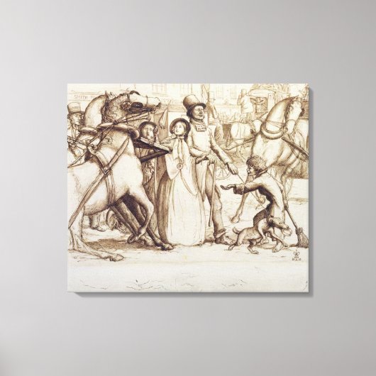 Toile The Blind Man, 1853 (stylo, encre, lavage et graph (Recto)