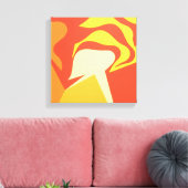Toile The Bright Unknown Yellow Abstract Canvas Print (Insitu(Salon))