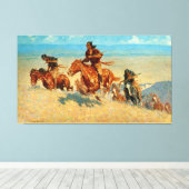 Toile The Buffalo Runners de Frederic Remington (1909) (Insitu (Plancher de Bois))