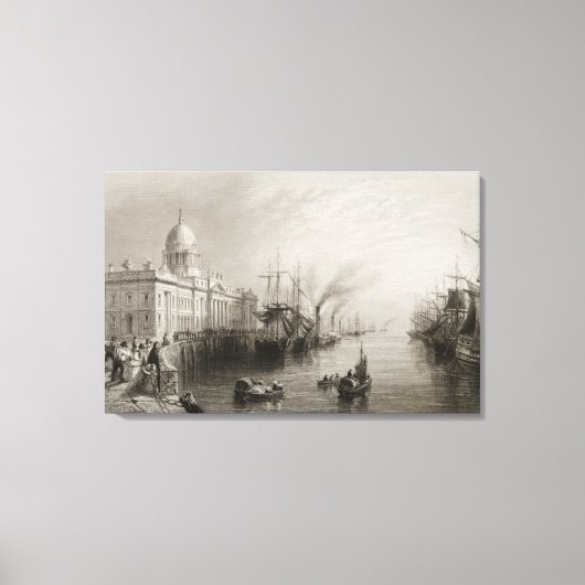 Toile The Custom House, Dublin (Recto)