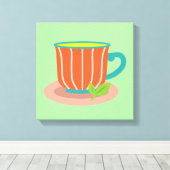 Toile Thé de menthe poivrée pour les amateurs de thé (Insitu (Plancher de Bois))