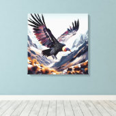 Toile the Ecuadorian condor flying (Insitu (Plancher de Bois))