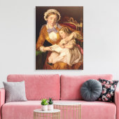 Toile The First Lesson, pub. by Baxter, 1855 (Insitu(Salon))