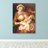 Toile The First Lesson, pub. by Baxter, 1855 (Insitu (Plancher de Bois))