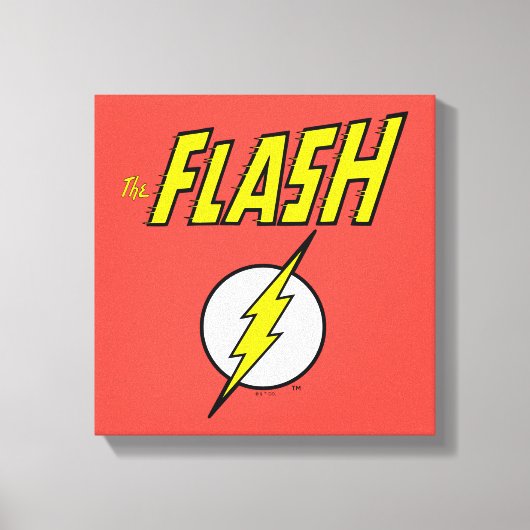 Toile The Flash Name & Lightning Bolt Logo (Recto)