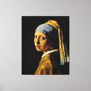 Toile The Girl with a Turban/Girl with the Pearl Earring