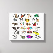 Toile The Greek Alphabet Letters (Recto)