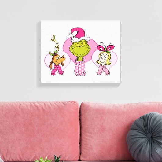 Toile The Grinch Crew in Pink Valentine's Portrait (Insitu(Salon))