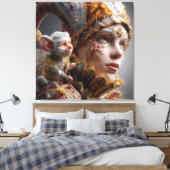 Toile "The Harlequin Monkey with Magic Wings (Insitu(Chambre))