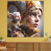 Toile "The Harlequin Monkey with Magic Wings (Insitu(Salon))