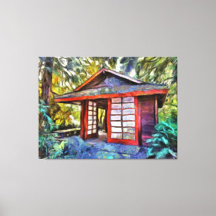 Toile Thé japonais dans la forêt