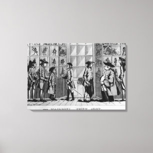 Toile The Macaroni Print Shop, pub. par N. Darley